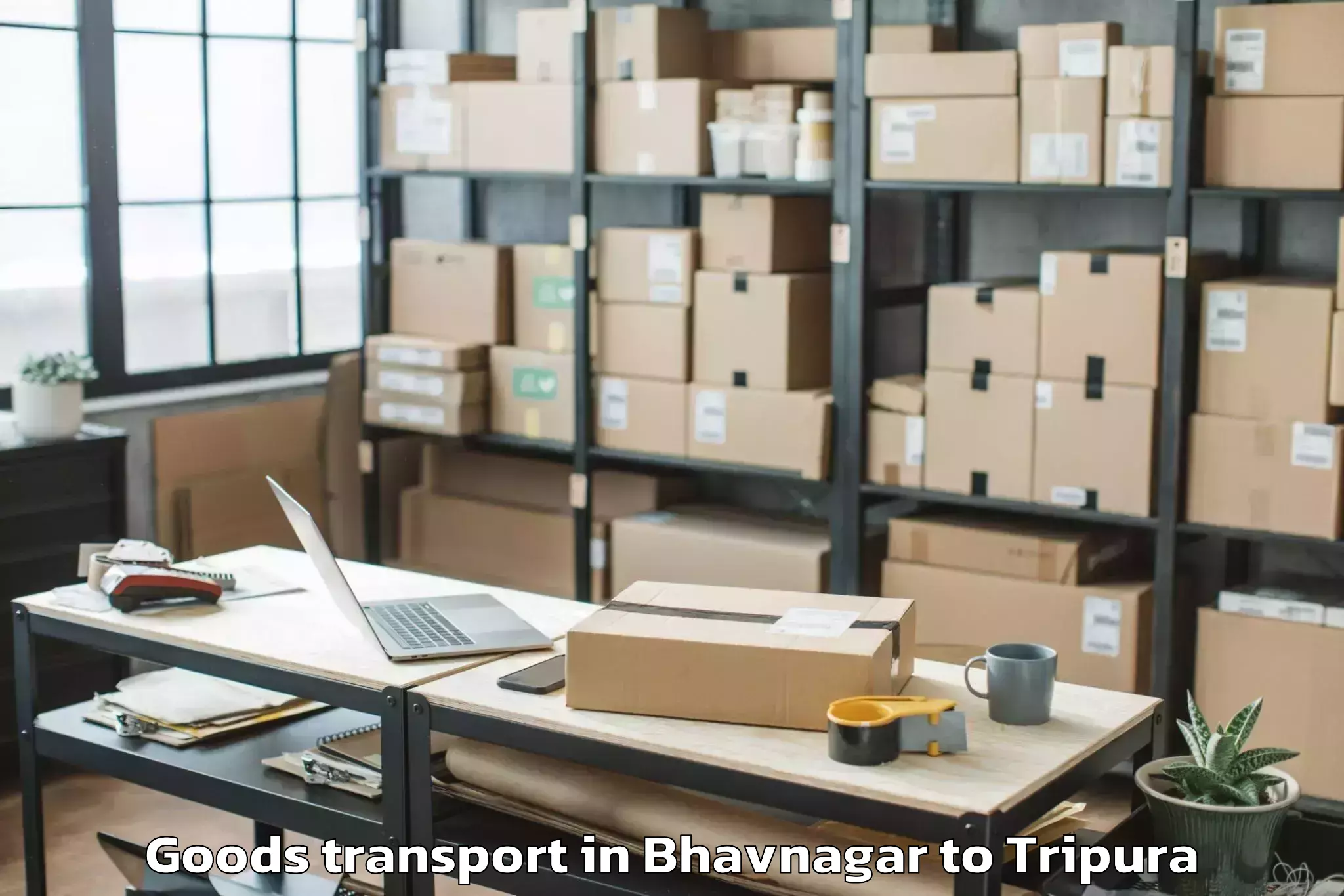 Affordable Bhavnagar to Jampuijala Goods Transport